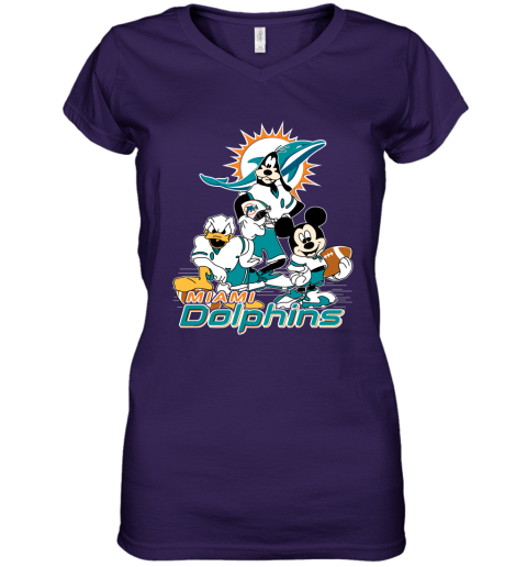 Miami Dolphins Slogan Go Fins Mickey Mouse T-Shirt - T-shirts Low Price