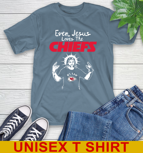 Kansas City Chiefs NFL Football Even Jesus Loves The Chiefs Shirt T-Shirt 8