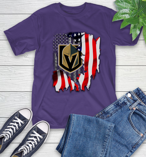 Vegas Golden Knights NHL Hockey American Flag T-Shirt 5