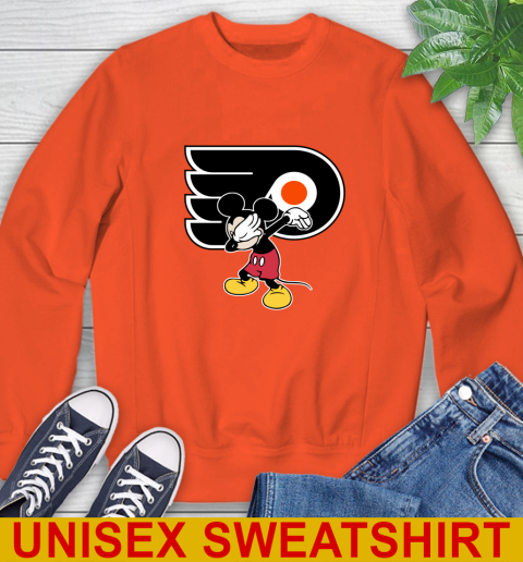 Philadelphia Flyers NHL Hockey Dabbing Mickey Disney Sports Sweatshirt 4