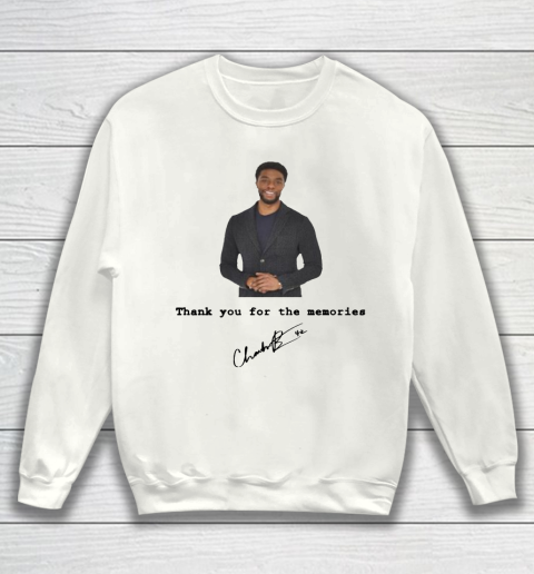 RIP Chadwick Boseman Signature Thank You For The Memories Black Panther Sweatshirt