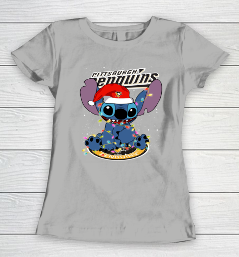 Pittsburgh Penguins NHL Hockey noel stitch Christmas Women's T-Shirt 8