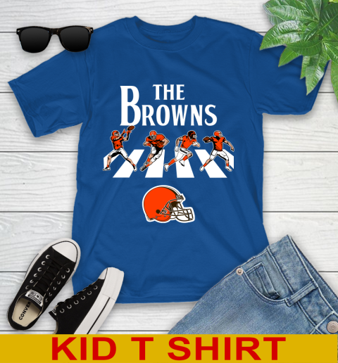 NFL Football Cleveland Browns The Beatles Rock Band Shirt Youth T-Shirt 10