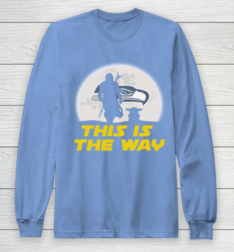 Seattle Seahawks NFL Football Star Wars Yoda And Mandalorian This Is The Way Long Sleeve T-Shirt 8