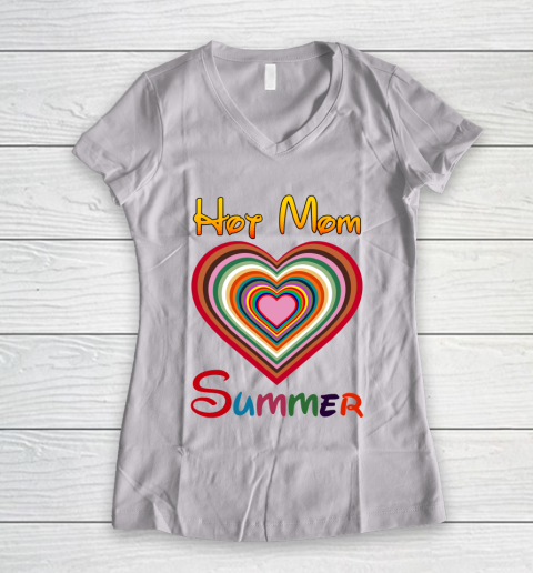 Hot Mom Summer LGBT Gay Women's V-Neck T-Shirt
