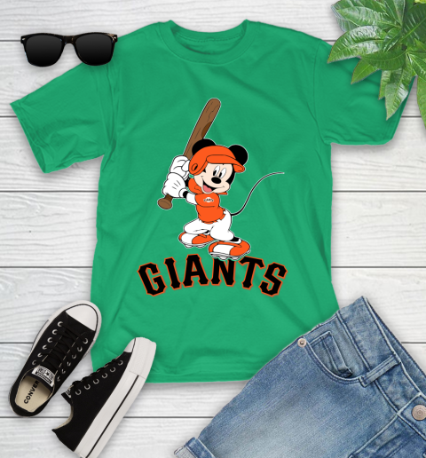 MLB Baseball San Francisco Giants Cheerful Mickey Mouse Shirt Youth T-Shirt 6