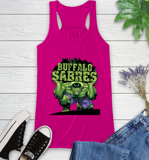 Buffalo Sabres NHL Hockey Incredible Hulk Marvel Avengers Sports Racerback Tank 8