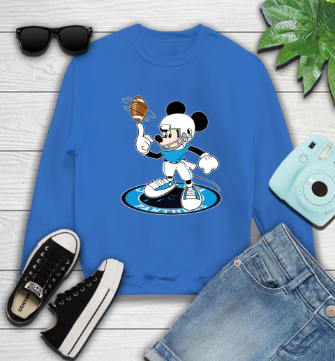 NFL Football Carolina Panthers Cheerful Mickey Disney Shirt Sweatshirt 9