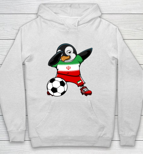 Dabbing Penguin Iran Soccer Fans Jersey Football Lover Sport Hoodie