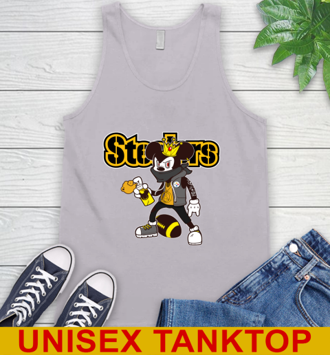 Pittsburgh Steelers NFL Football Mickey Peace Sign Sports Tank Top 4