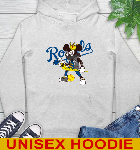 Kansas City Royals MLB Baseball Mickey Peace Sign Sports Hoodie