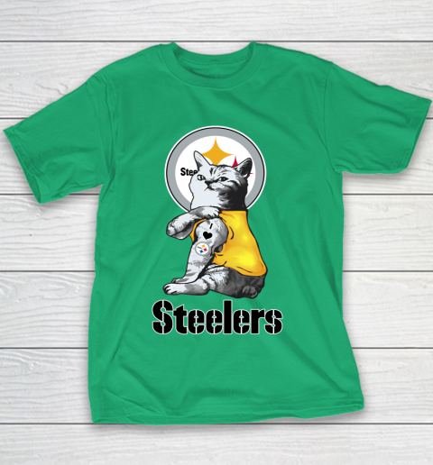 NFL Football My Cat Loves Pittsburgh Steelers Youth T-Shirt 4 NFL Football My Cat Loves Pittsburgh Steelers Youth T-Shirt - Image 4
