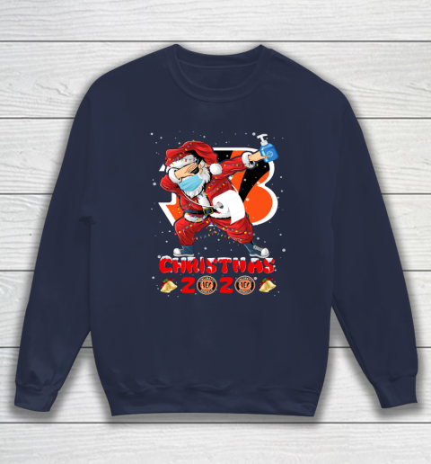 Cincinnati Bengals Funny Santa Claus Dabbing Christmas 2020 NFL Sweatshirt 2