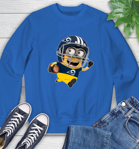 NFL Los Angeles Rams Minions Disney Football Sports Sweatshirt 8