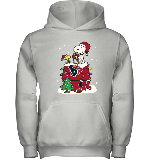 A Happy Christmas With Houston Texans Snoopy Youth Hoodie