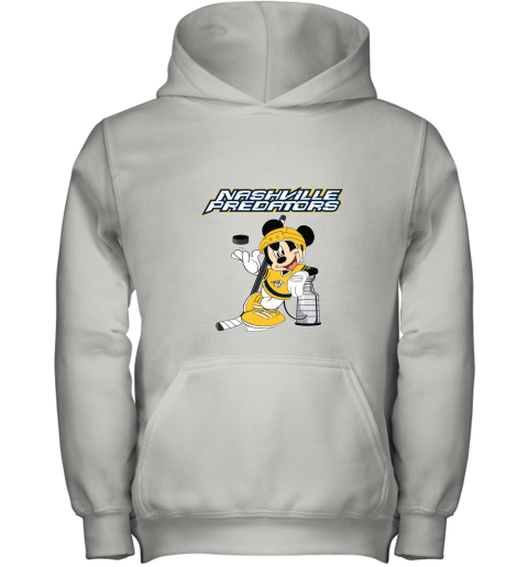 Mickey Nashville Predators With The Stanley Cup Hockey NHL Youth Hoodie