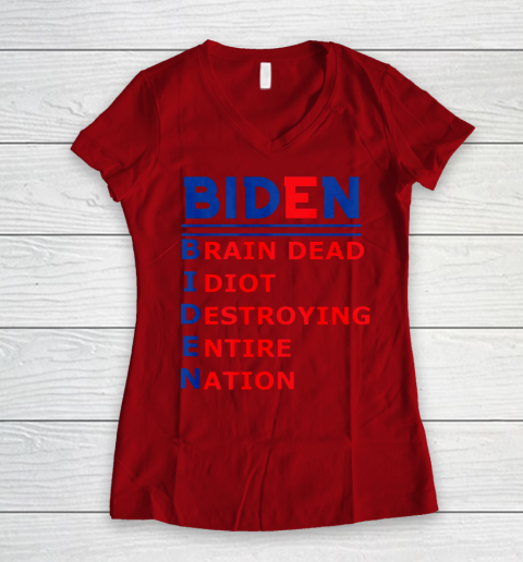 Republicans voter Anti Joe Biden Women's V-Neck T-Shirt 6