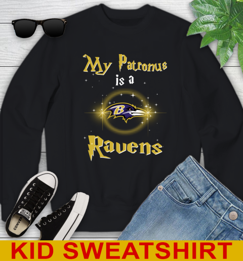 NFL Football Harry Potter My Patronus Is A Baltimore Ravens Youth Sweatshirt