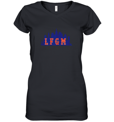 LFGM Shirt Baseball Fan Gifts Women's V-Neck T-Shirt