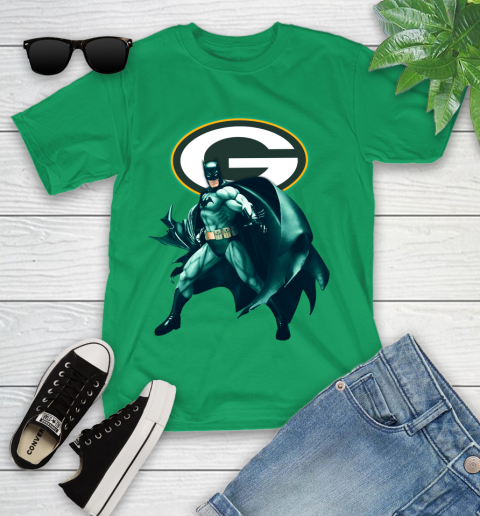 NFL Batman Football Sports Green Bay Packers Youth T-Shirt 6