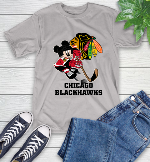 NHL Chicago Blackhawks Mickey Mouse Disney Hockey T Shirt T-Shirt 12