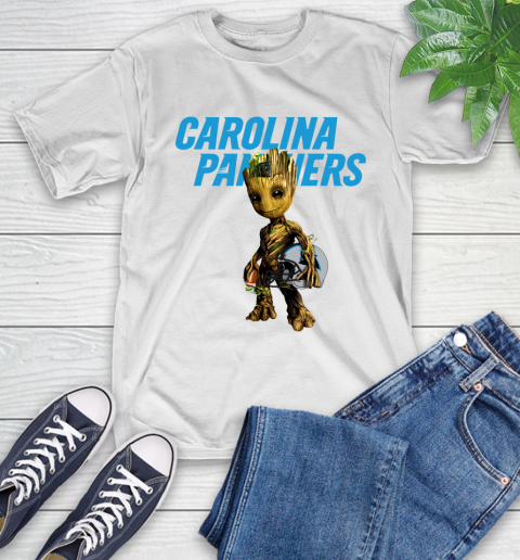 Carolina Panthers NFL Football Groot Marvel Guardians Of The Galaxy T-Shirt