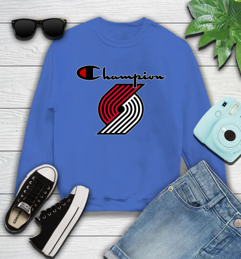 NBA Basketball Portland Trail Blazers Champion Shirt Youth Sweatshirt 4