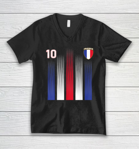 France Soccer Jersey France 10 Soccer Football Fan V-Neck T-Shirt