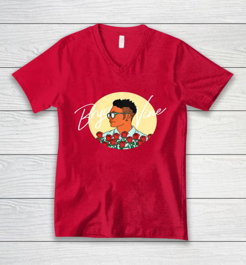 Bryce Vine Merch Circular Roses V-Neck T-Shirt 6