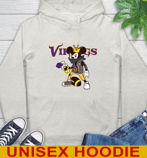 Minnesota Vikings NFL Football Mickey Peace Sign Sports Hoodie 12