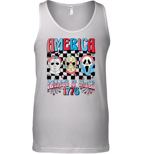 Funny America Killing IT Since 1776 Horror 4th Of July USA Tank Top