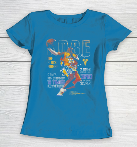 Kobe Bryant The Black Mamba 5 Times NBA Champions Signatures Women's T-Shirt 6