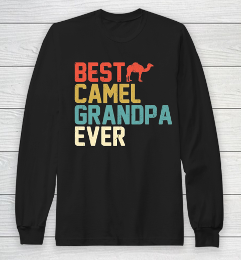 Grandpa Funny Gift Apparel  Best Camel Grandpa Ever Retro Grandpa Gifts Long Sleeve T-Shirt