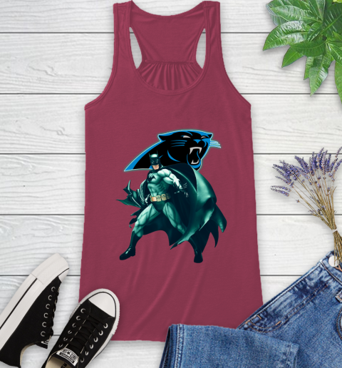 NFL Batman Football Sports Carolina Panthers Racerback Tank 8