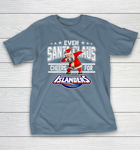 New York Islanders Even Santa Claus Cheers For Christmas NHL T-Shirt 6