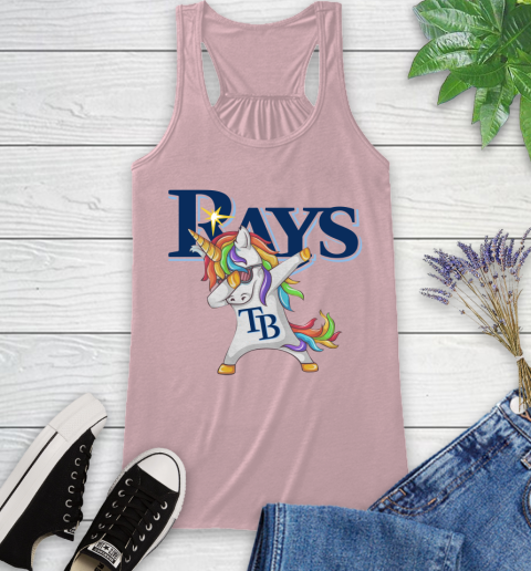 Tampa Bay Rays MLB Baseball Funny Unicorn Dabbing Sports Racerback Tank 11
