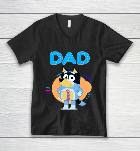 Bluey Dad Lover Forever Father's Day V-Neck T-Shirt