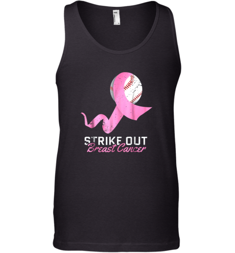 Strike Out Breast Cancer Shirt Pink Ribbon Tank Top