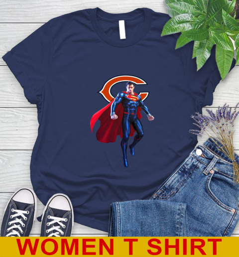 NFL Superman DC Sports Football Chicago Bears Women's T-Shirt 12