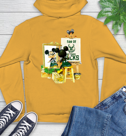 NBA Basketball Milwaukee Bucks Mickey Drawing Shirt 14