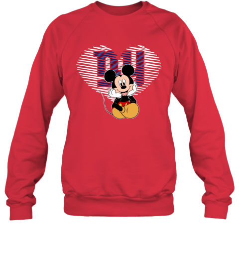 NFL New York Giants The Heart Mickey Mouse Disney Football T Shirt FH6ytFA2ZYZ sweatshirt 35 95 151514 front red