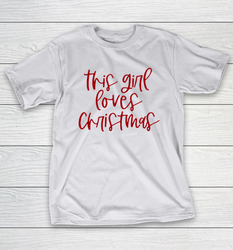 This Girl Loves Chrismas SANTA CLAUS Holiday Junior Fit Tee Shirt 390