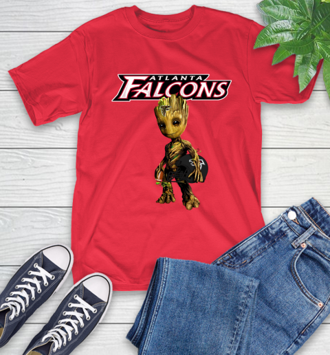 Atlanta Falcons NFL Football Groot Marvel Guardians Of The Galaxy T-Shirt 10