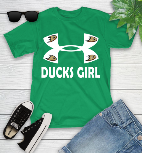 NHL Anaheim Ducks Girl Under Armour Hockey Sports Youth T-Shirt 8