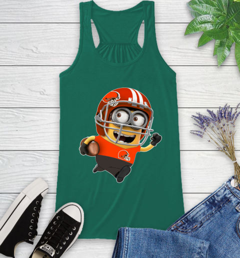 NFL Cleveland Browns Minions Disney Football Sports Racerback Tank 7