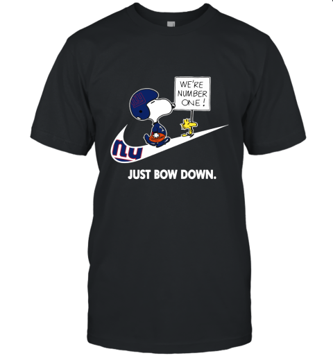 New York Giants Are Number One – Just Bow Down Snoopy Unisex Jersey Tee