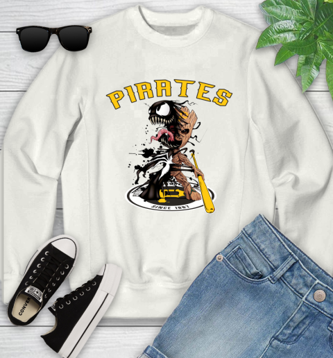MLB Pittsburgh Pirates Baseball Venom Groot Guardians Of The Galaxy Youth Sweatshirt