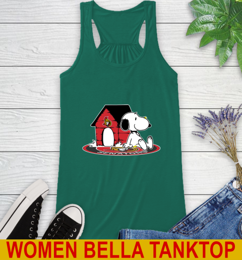 NHL Hockey Ottawa Senators Snoopy The Peanuts Movie Shirt Racerback Tank 7