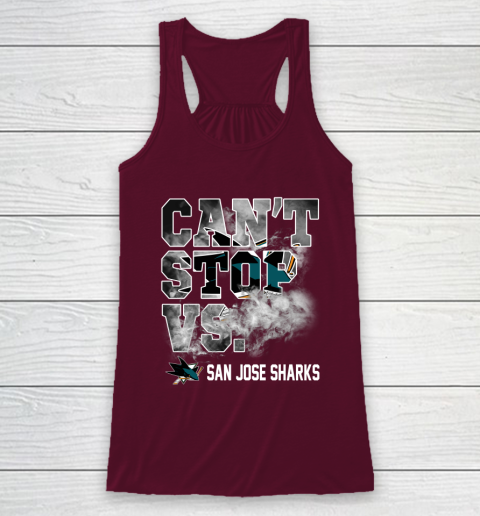NHL San Jose Sharks Hockey Can't Stop Vs Racerback Tank 2