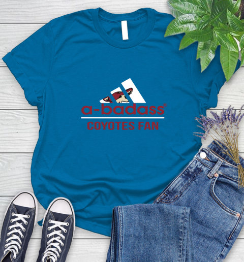 NHL A Badass Arizona Coyotes Fan Adidas Hockey Sports Women's T-Shirt 10